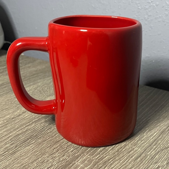 Rae Dunn “Happy Holla Days” Ceramic Coffee Mug Red Microwave & Dishwasher Safe - Picture 3 of 7